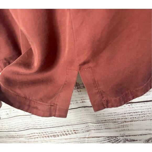 Ecru Women's Embroidered Drawstring Waist Cargo Utility Jacket Brick Size Medium - Picture 14 of 14